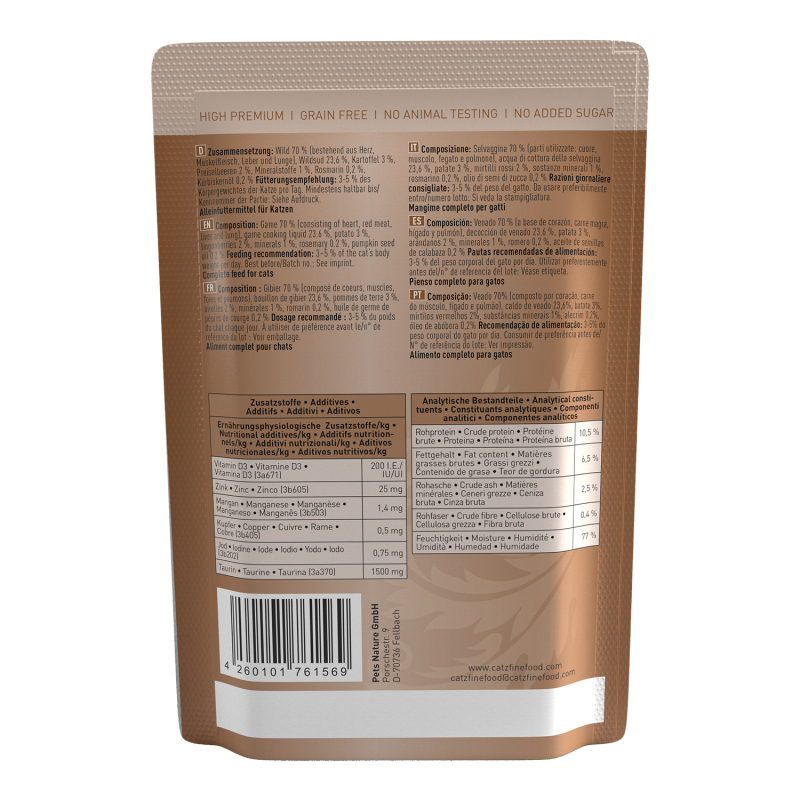 Classic N° 9 blautmatur fyrir ketti | Villibráð 85gr - Móri