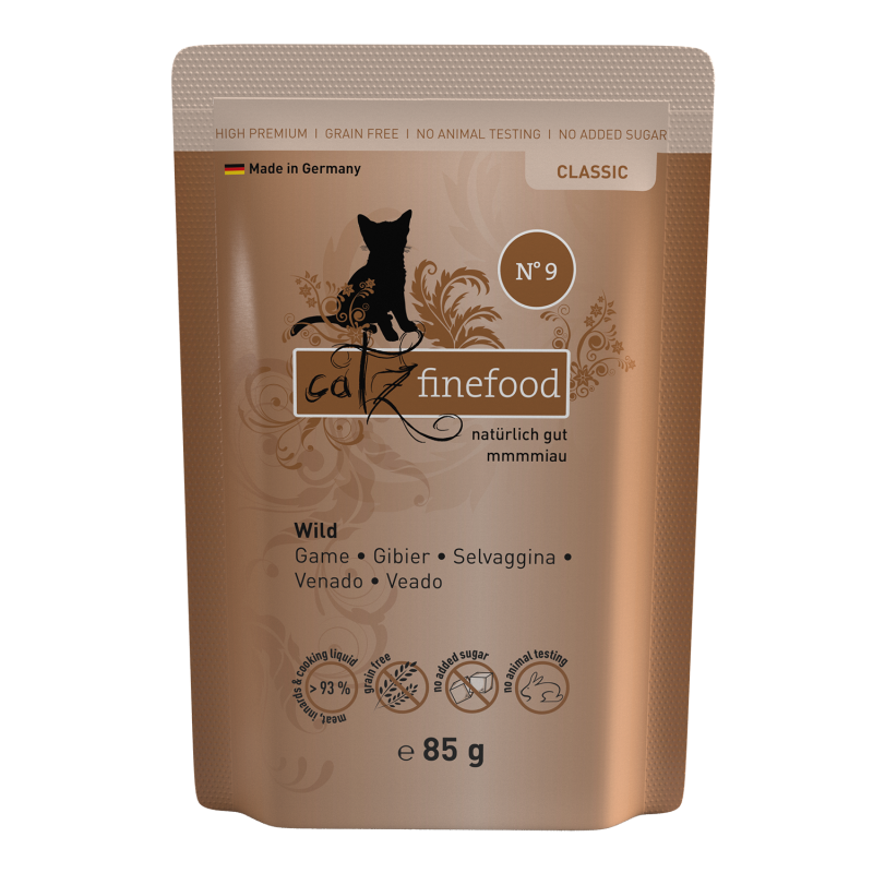 Classic N° 9 blautmatur fyrir ketti | Villibráð 85gr - Móri