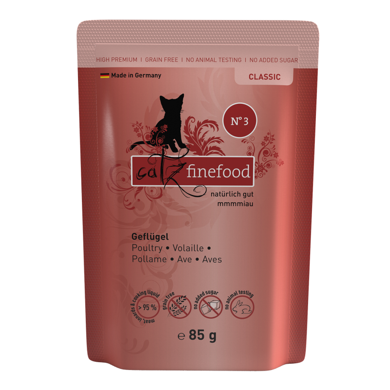 Classic N° 3 blautmatur fyrir ketti | Kjúklingur 85g - Móri
