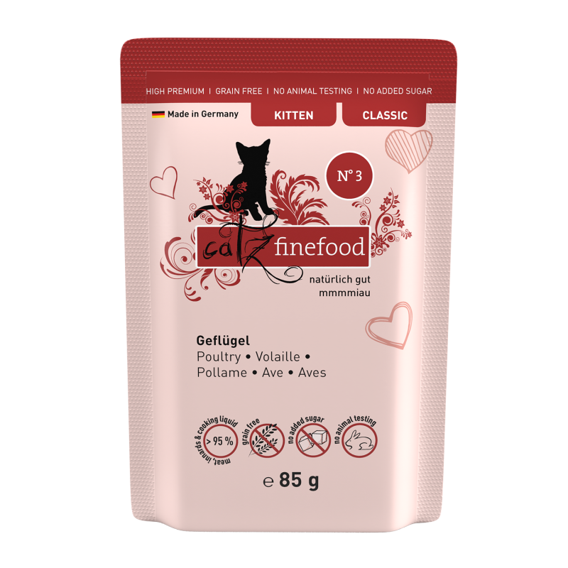 Classic Kitten N° 03 blautmatur fyrir kettlinga | Alifuglakjöt 85gr - Móri