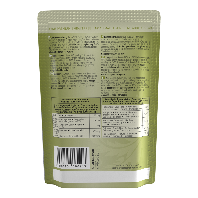 Classic N° 5 blautmatur fyrir ketti | Lax og kjúklingur 85gr - Móri