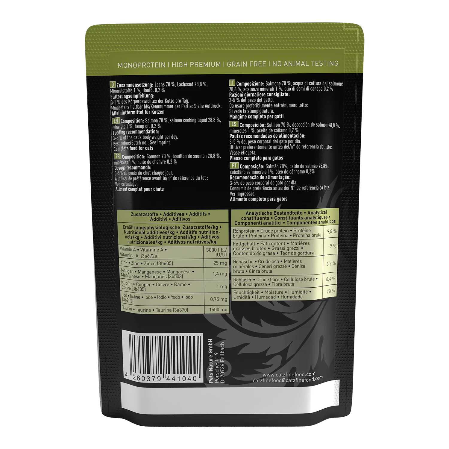 Purrrr N° 105 blautmatur fyrir ketti | Lax 80gr - Móri