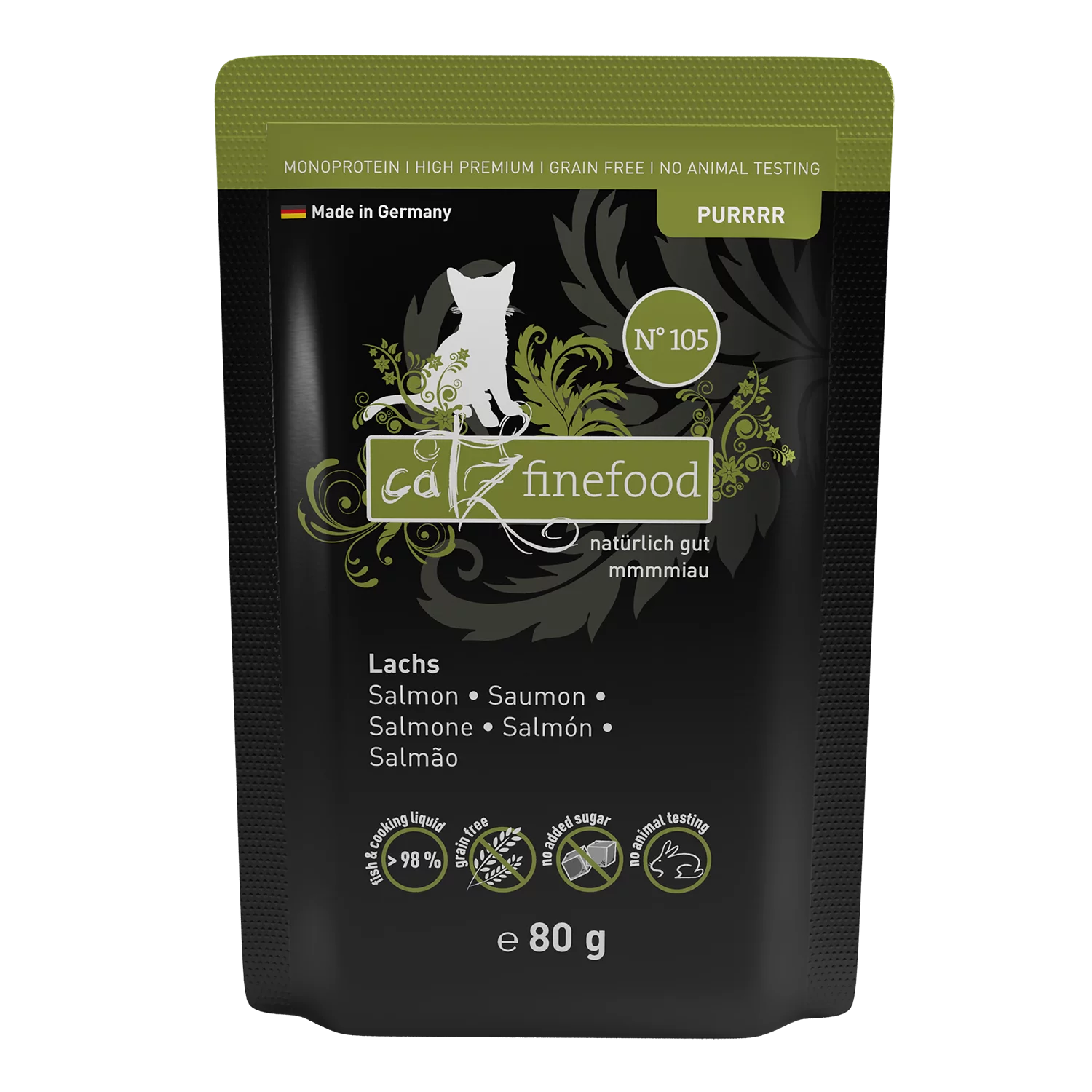Purrrr N° 105 blautmatur fyrir ketti | Lax 80gr - Móri