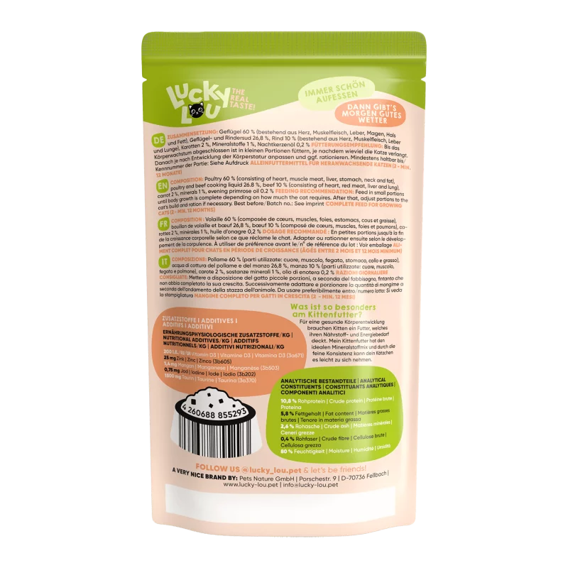 Lifestage blautmatur fyrir kettlinga | Alifugla og nautakjöt 125g - Móri