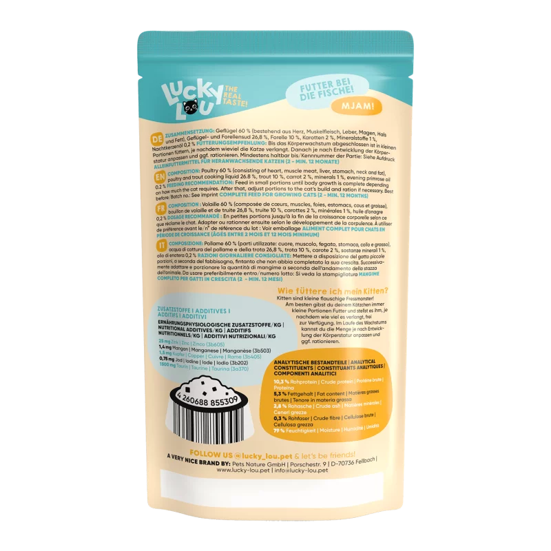 Lifestage blautmatur fyrir kettlinga | Alifuglakjöt og silungur 125g