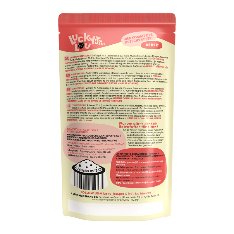 Lifestage blautmatur fyrir kettlinga | Alifuglakjöt 125g - Móri