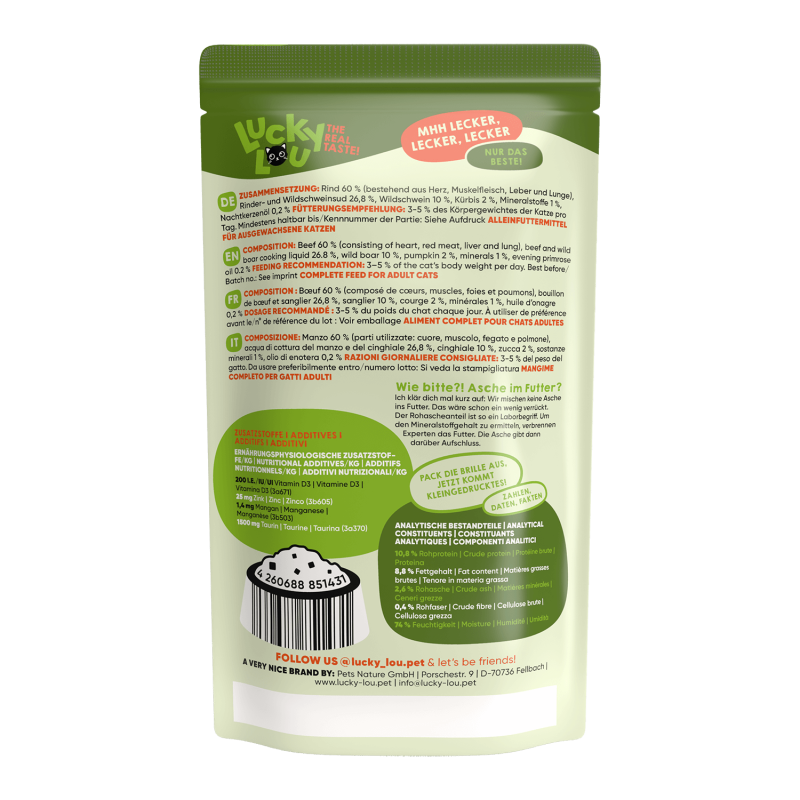Lifestage blautmatur fyrir ketti | Nauta og villisvínakjöt 125g - Móri