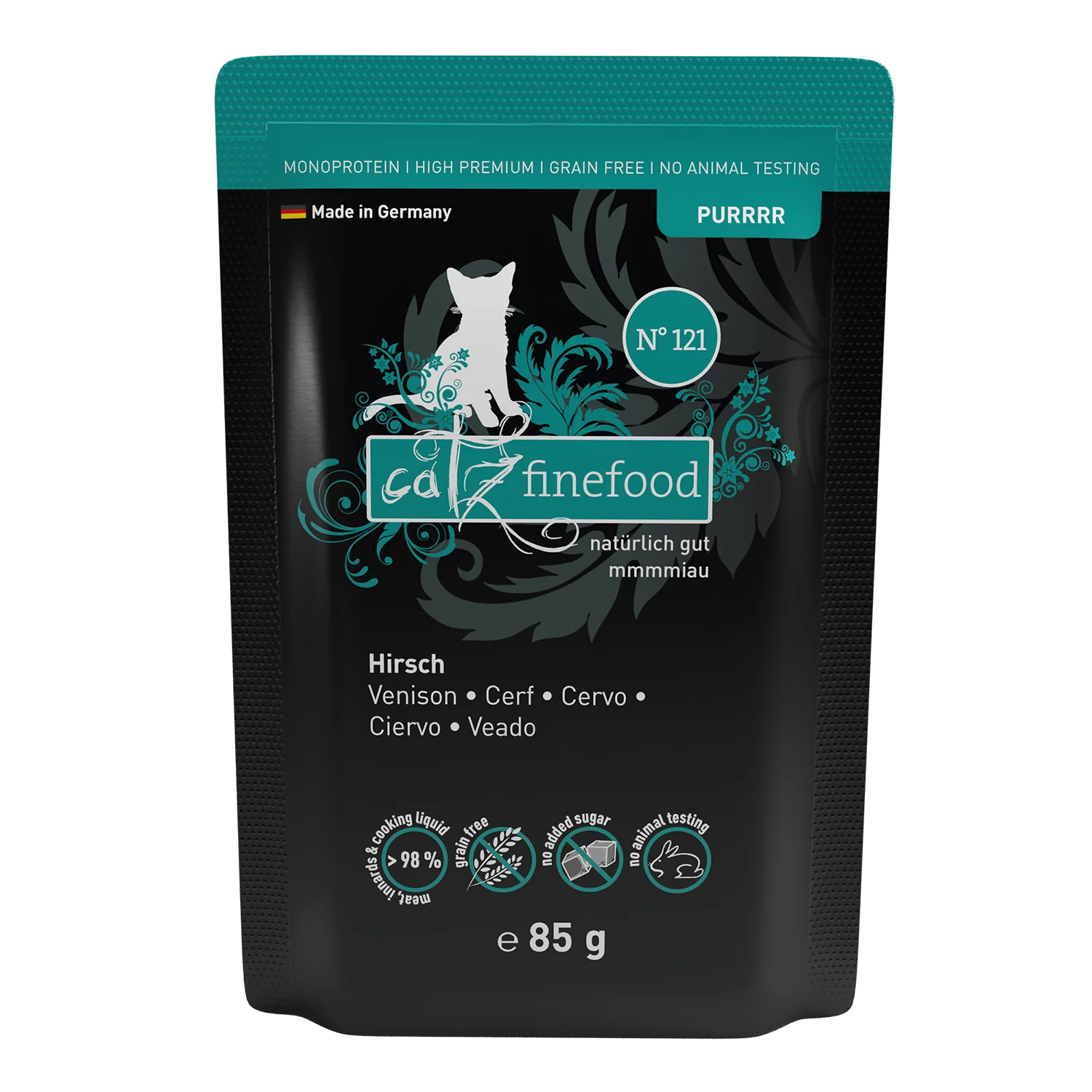 Purrrr N° 121 blautmatur fyrir ketti | Dádýr 80gr - Móri