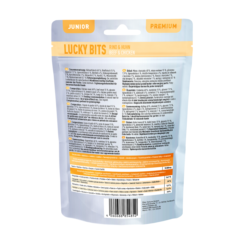 Lucky Bits nammibitar fyrir hvolpa | Nauta og kjúklingakjöt - Móri