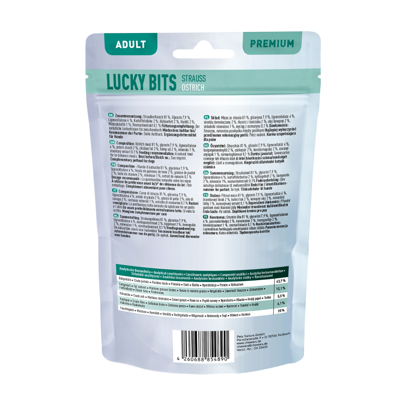 Lucky Bits nammibitar | Strútakjöt - Móri