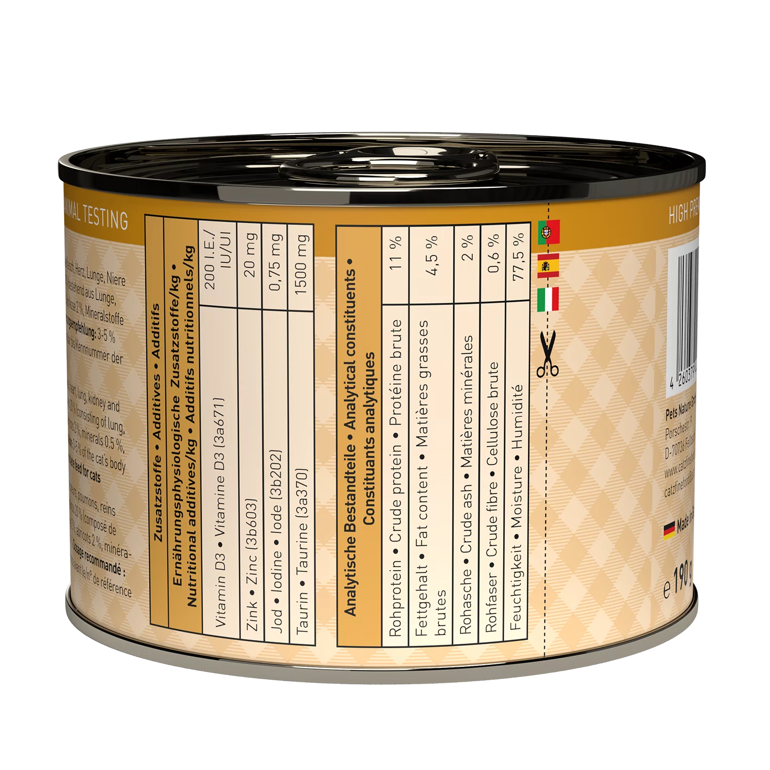 Ragú í sósu N° 607 blautmatur fyrir ketti | Önd og kengúra 190gr - Móri