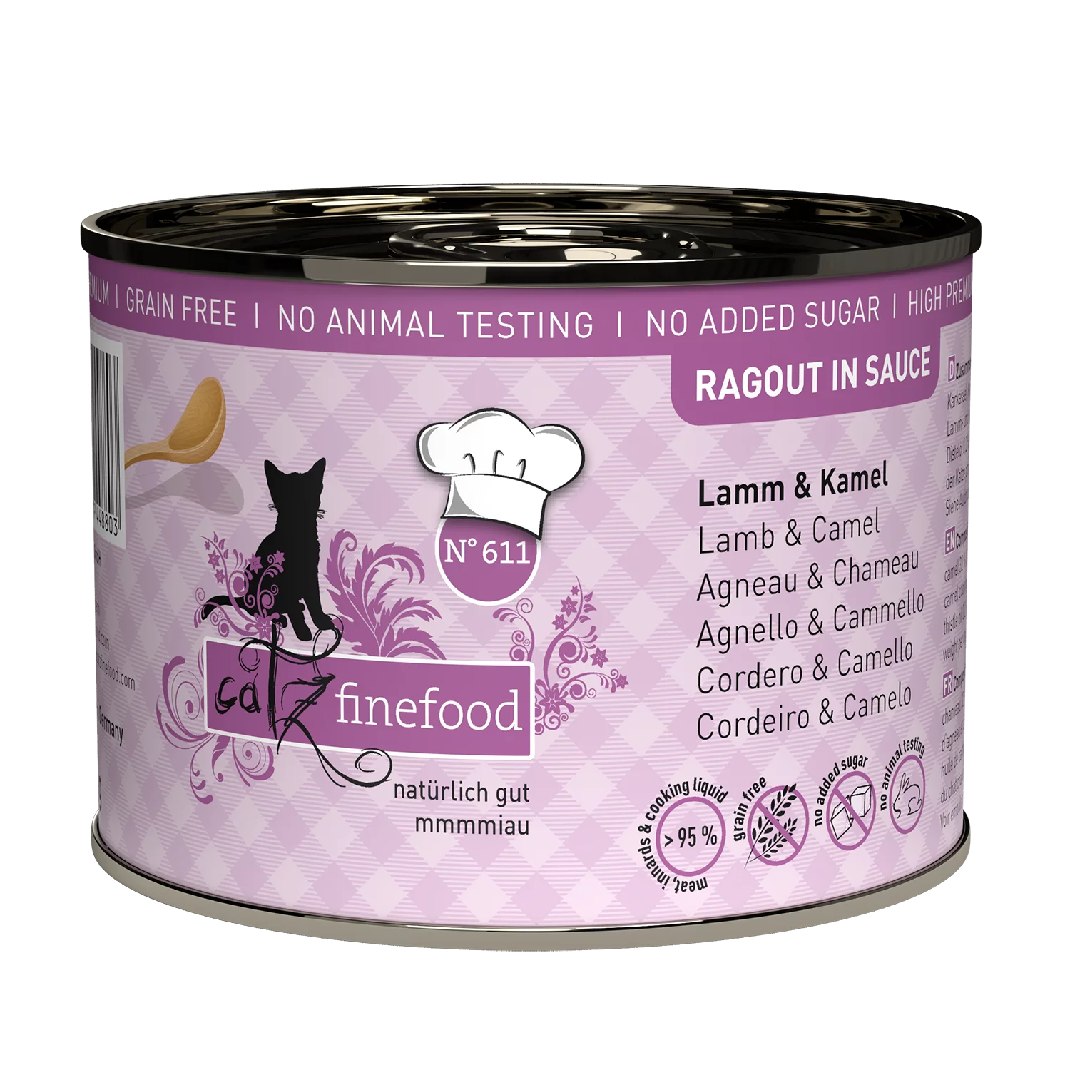Ragú í sósu N° 611 blautmatur fyrir ketti | Lamb og úlfaldi 190gr - Móri