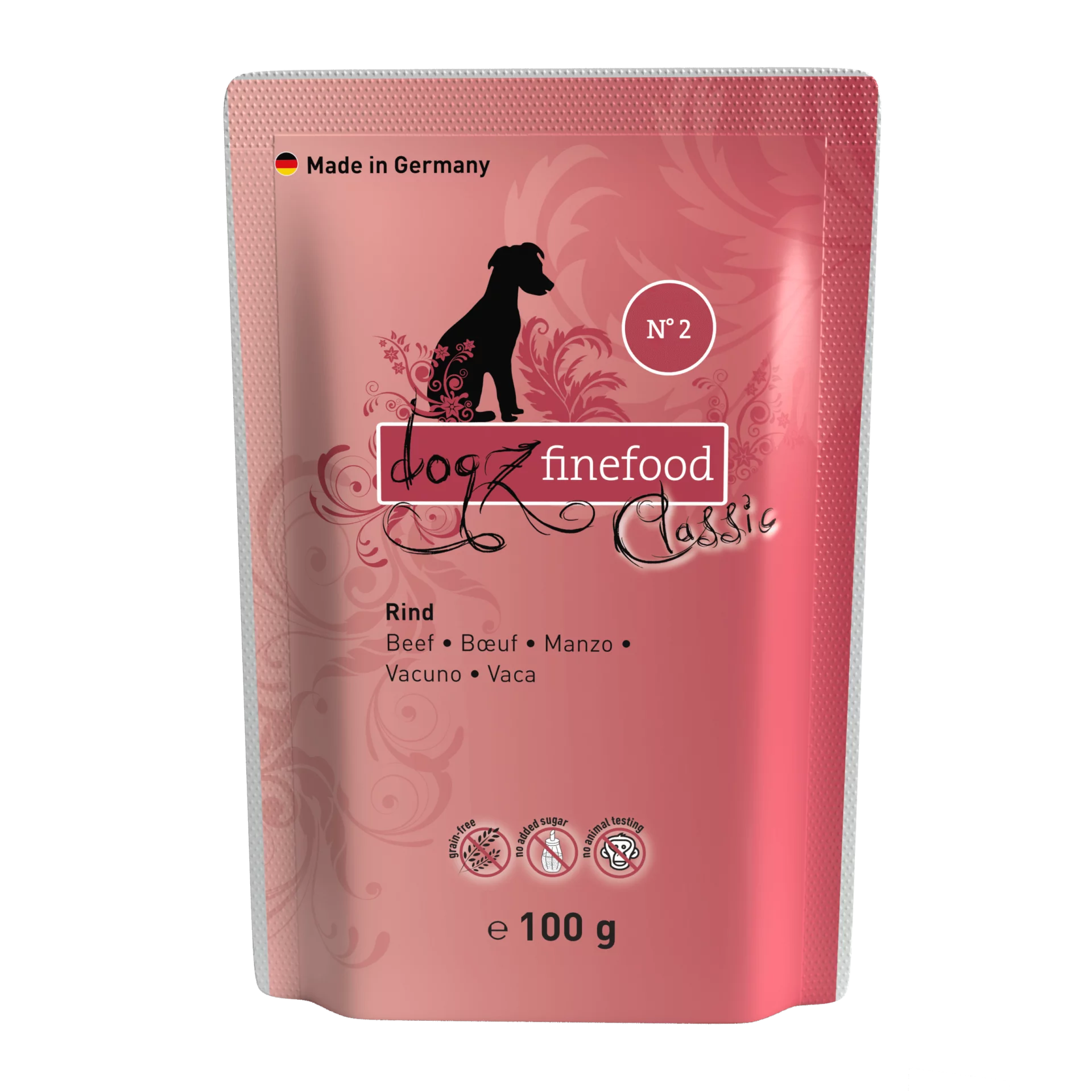 Classic N° 2 blautmatur fyrir hunda | Naut 100g - Móri