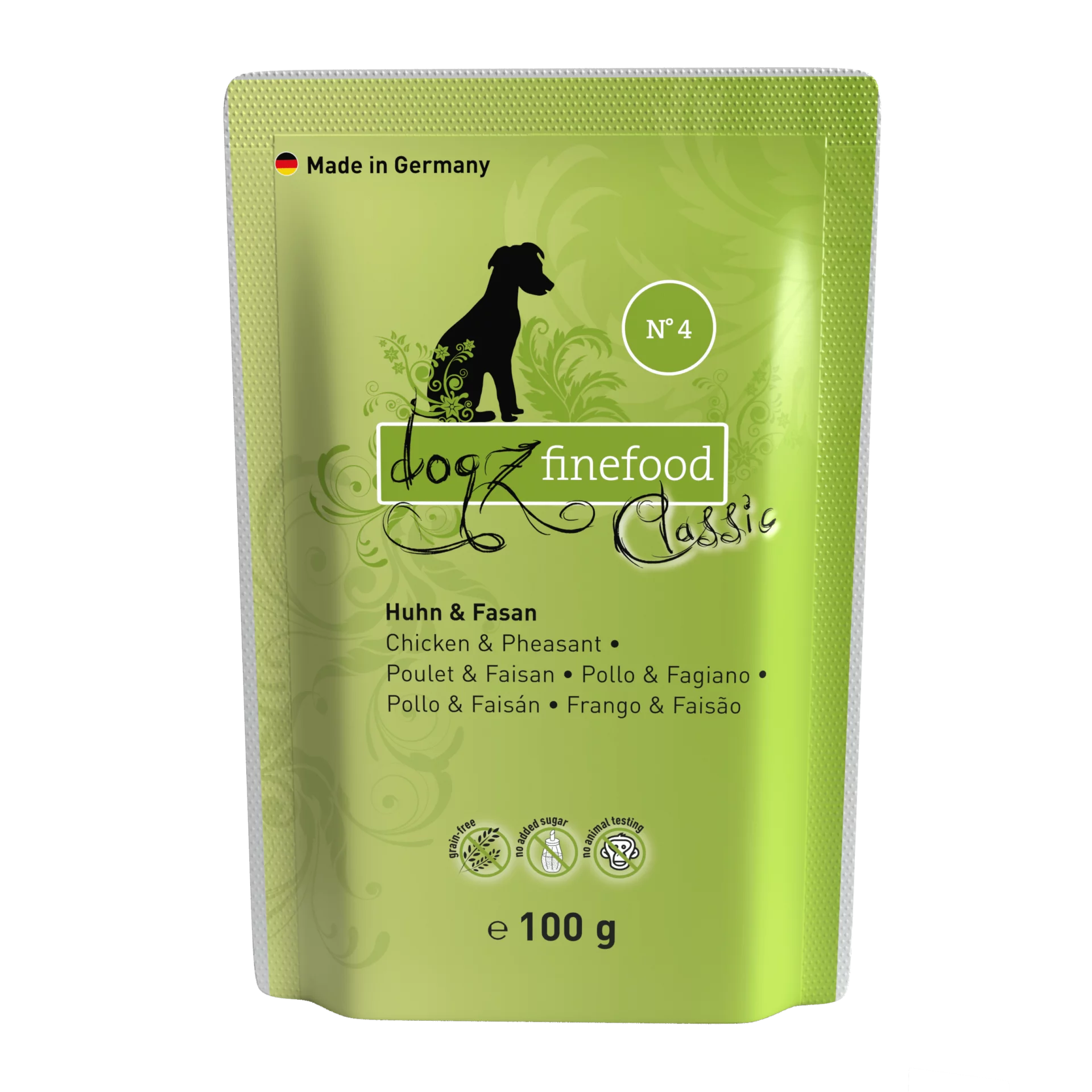 Classic N° 4 blautmatur fyrir hunda | Kjúklingur og fasani 100g - Móri