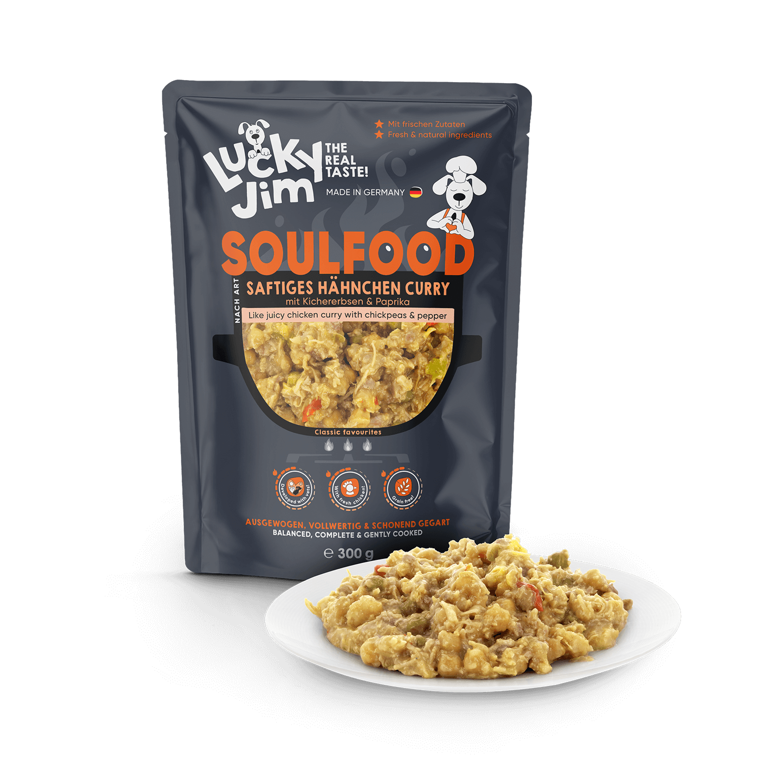 SOULFOOD blautmatur fyrir hunda | Kjúkilngakarrý 300g
