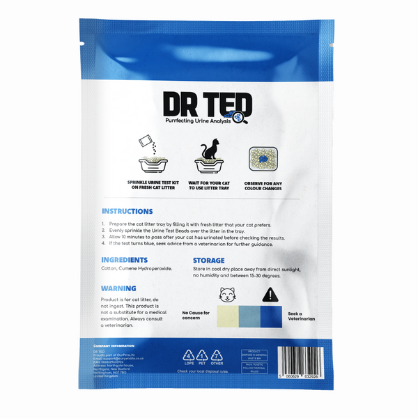 Cat Urine Test Kit Hematuria / Blood Detector - Próf sem greinir þvagfærasýkingu og þvagblöðru vandamál - Móri