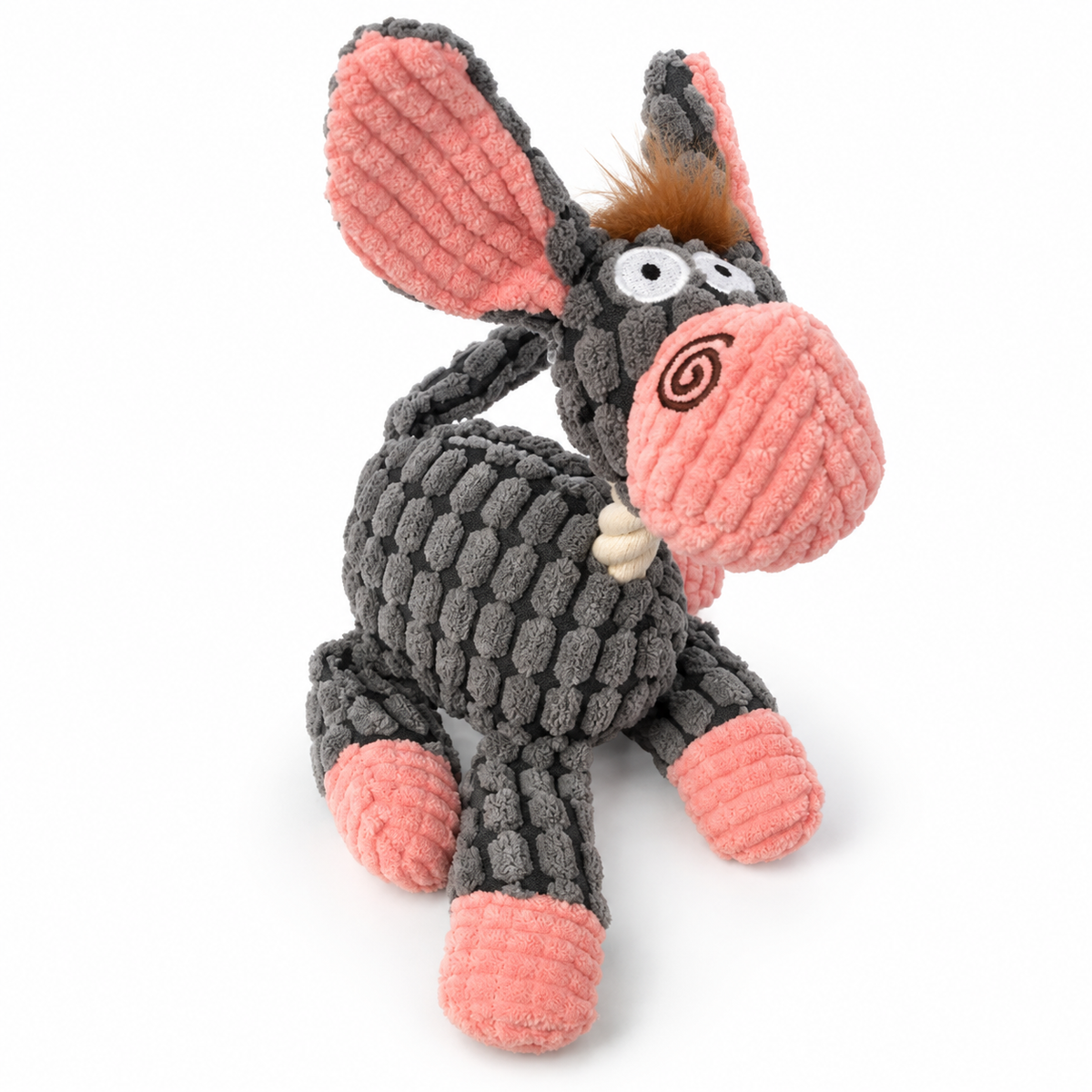 Donkey with Rope Neck | Dog Toy with Squeaker