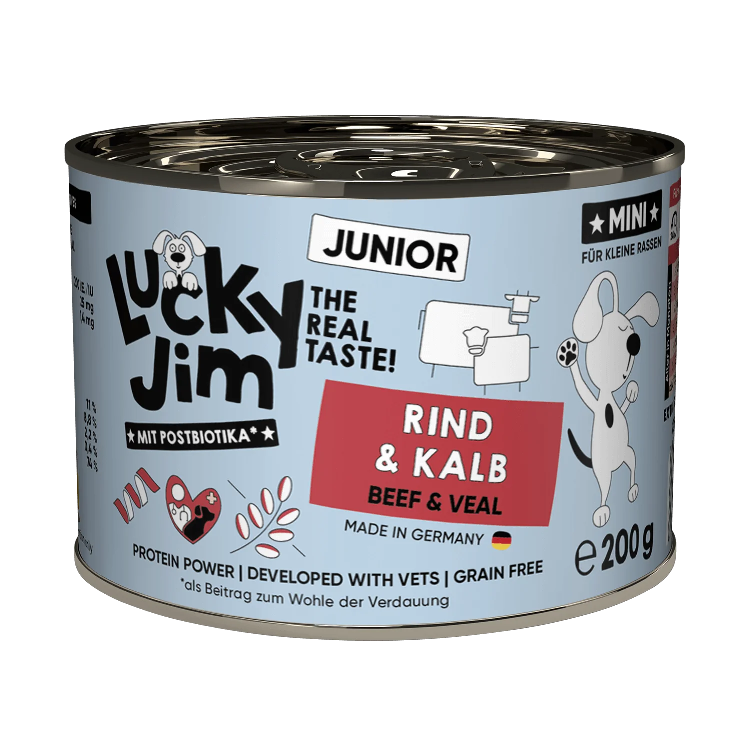 Classic MINI blautmatur fyrir hvolpa | Nautakjöt og kálfakjöt 200g - Móri