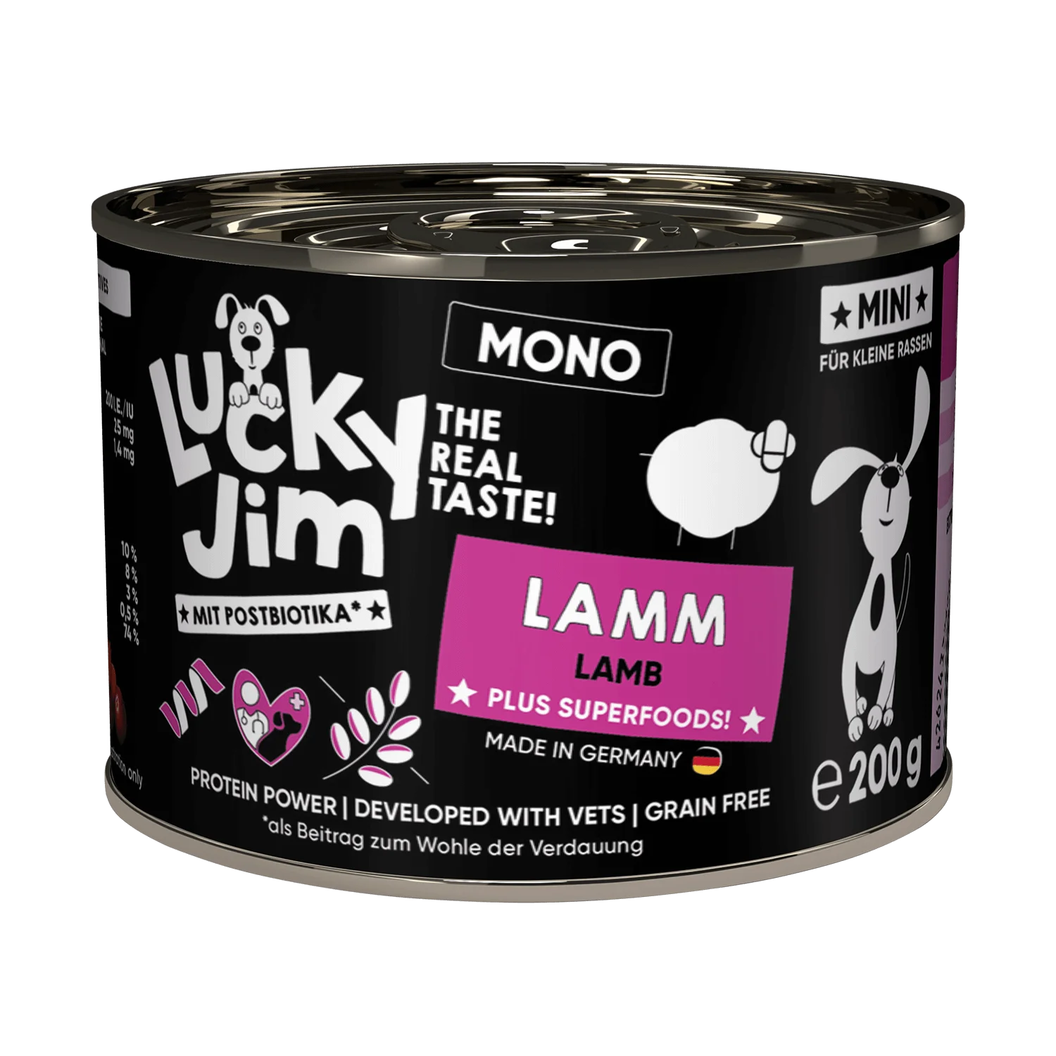 MINI MONO blautmatur fyrir hunda |Lamb 200g - Móri