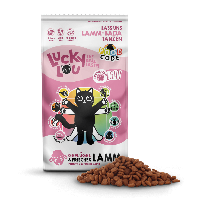 Food Code Light þurrmatur fyrir ketti | Fugla og lambakjöt - Móri