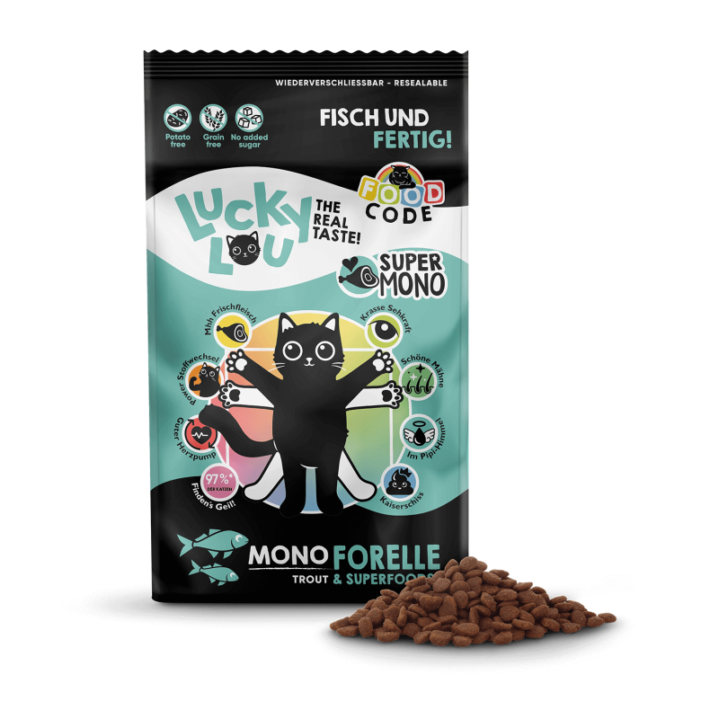 Food Code Mono þurrmatur fyrir ketti | Silungur - Móri