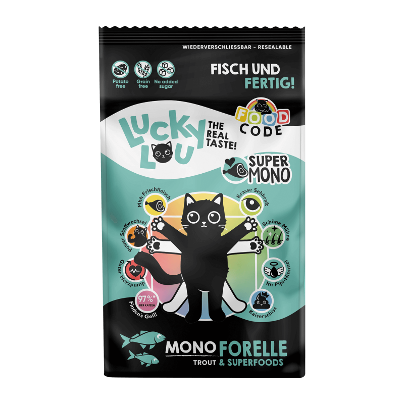 Food Code Mono þurrmatur fyrir ketti | Silungur - Móri