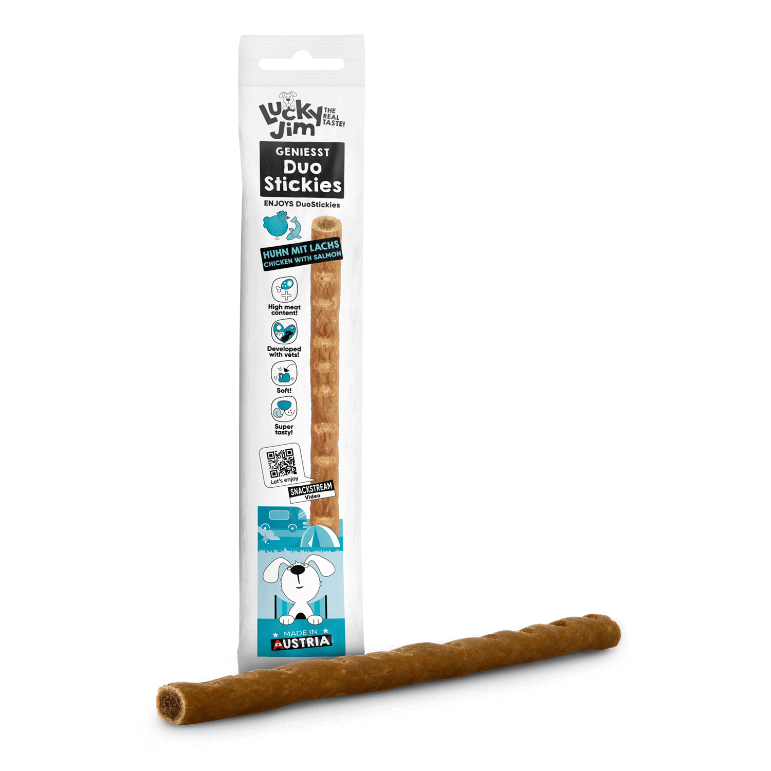 Duo Sticks með kjúkling og laxi 15g - Móri