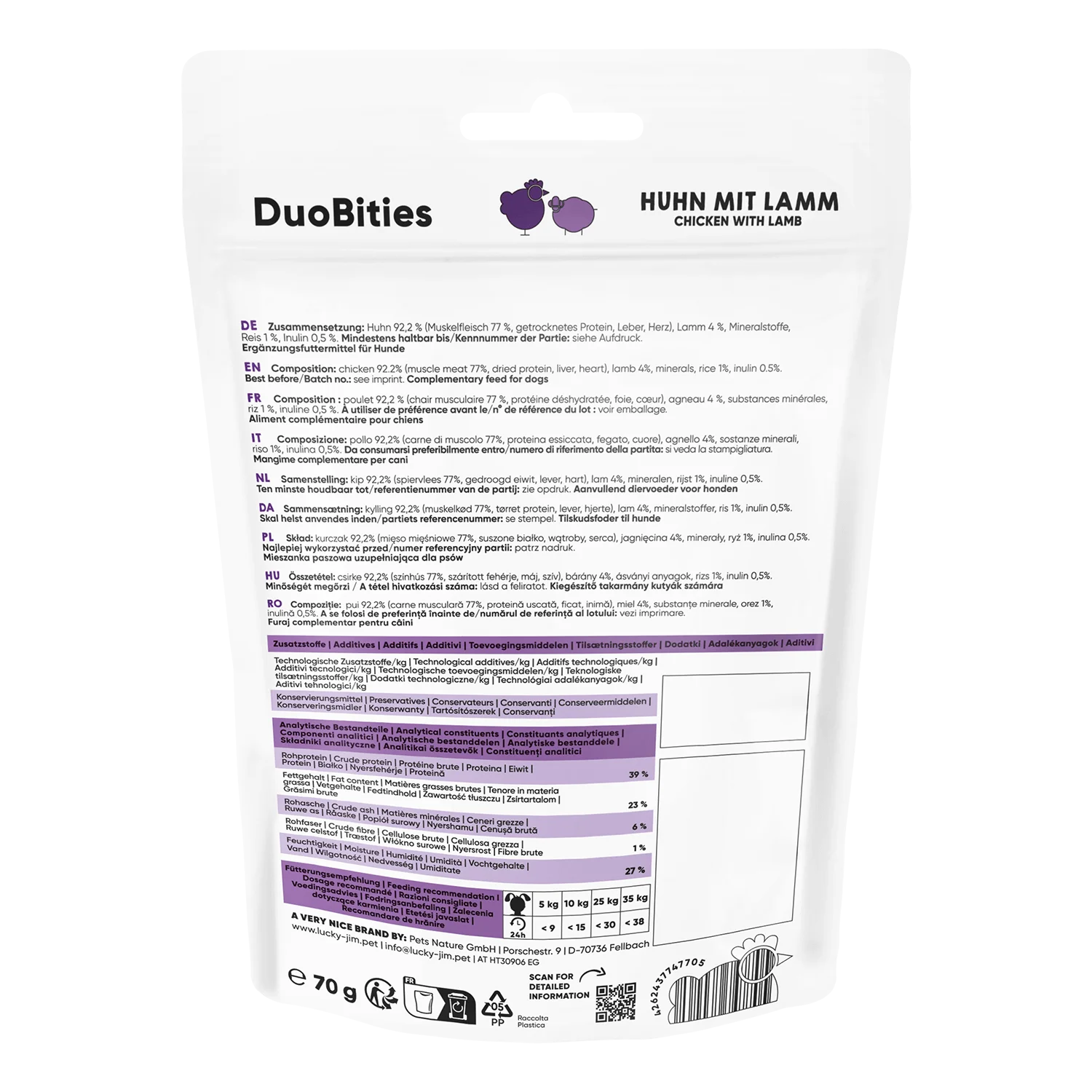 Duo Bites með kjúkling og lambi 70g - Móri