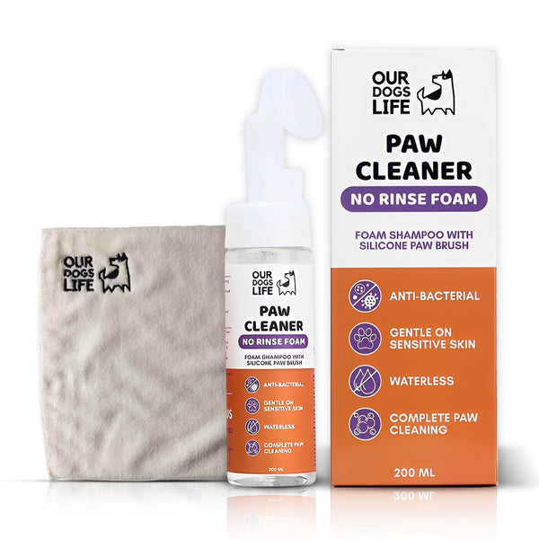 Paw Cleaner (200ml) | Loppuhreinsir með klúti og innbyggðum bursta - Móri