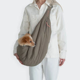 LTTL Sling Dog Carrier - Peach/Khaki