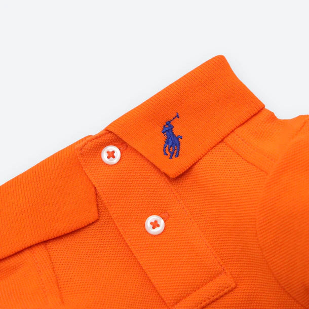 Polo Cotton Mesh Skyrta - Appelsínugul - Móri