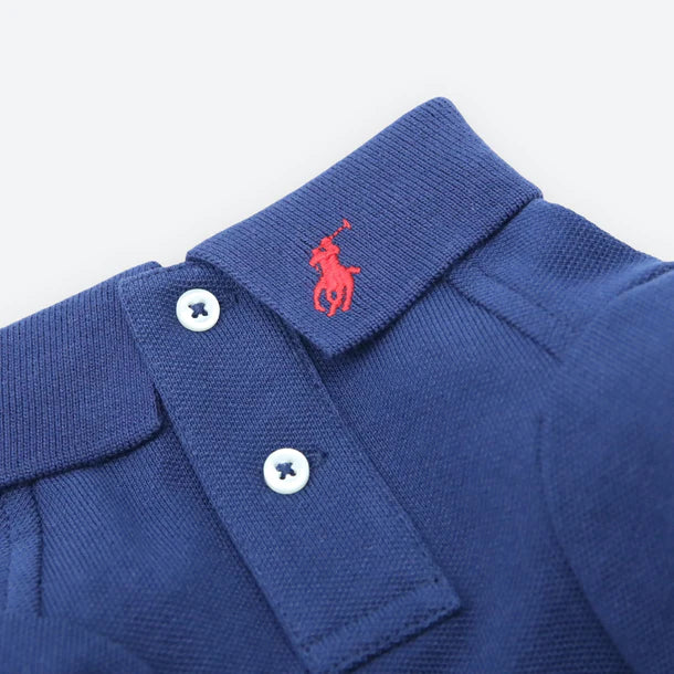 Polo Cotton Mesh Skyrta - Dökkblá - Móri