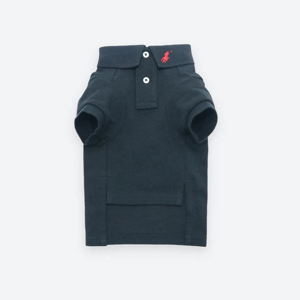 Polo Cotton Mesh Skyrta - Svört - Móri