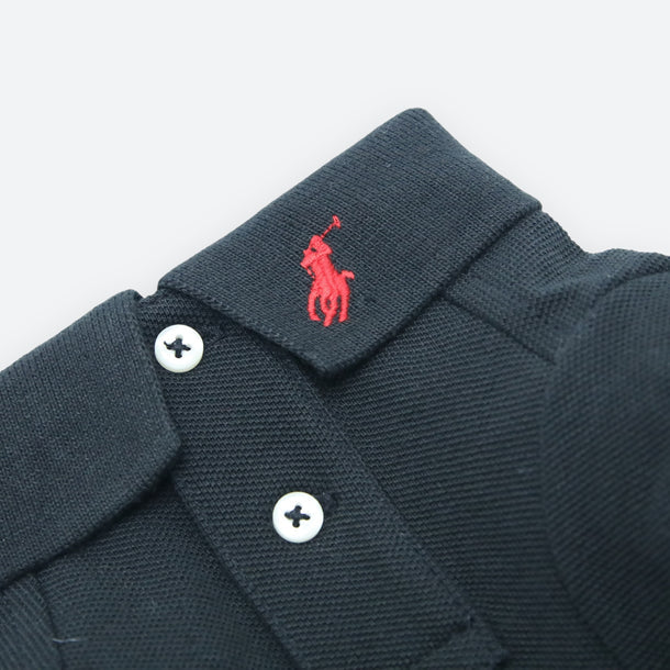 Polo Cotton Mesh Skyrta - Svört - Móri