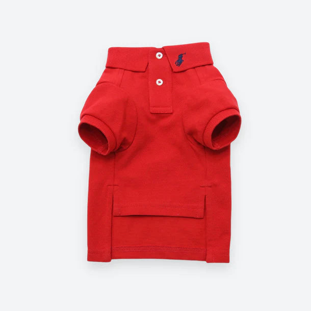 Polo Cotton Mesh Skyrta - Rauð - Móri
