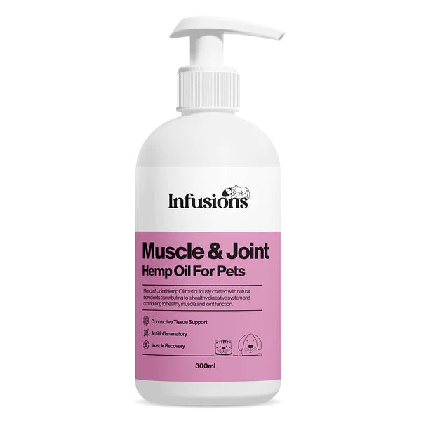 Muscle & Joint Hemp Oil (300ml) | Hampolía fyrir hunda og ketti | Fyrir vöðva og liði - Móri