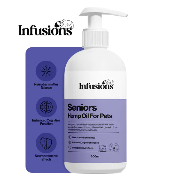 Seniors Hemp Oil (300ml) | Hampolía fyrir eldri hunda og ketti - Móri