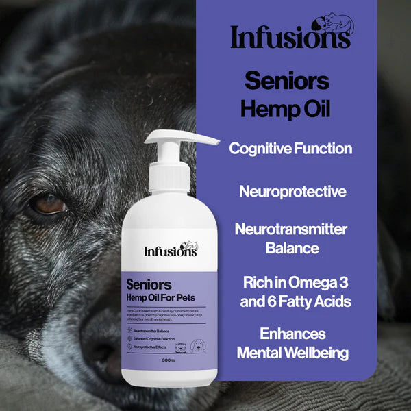 Seniors Hemp Oil (300ml) | Hampolía fyrir eldri hunda og ketti - Móri