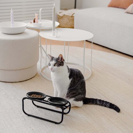 BUTLER Statíf fyrir Bamboo kattaskálar - Móri