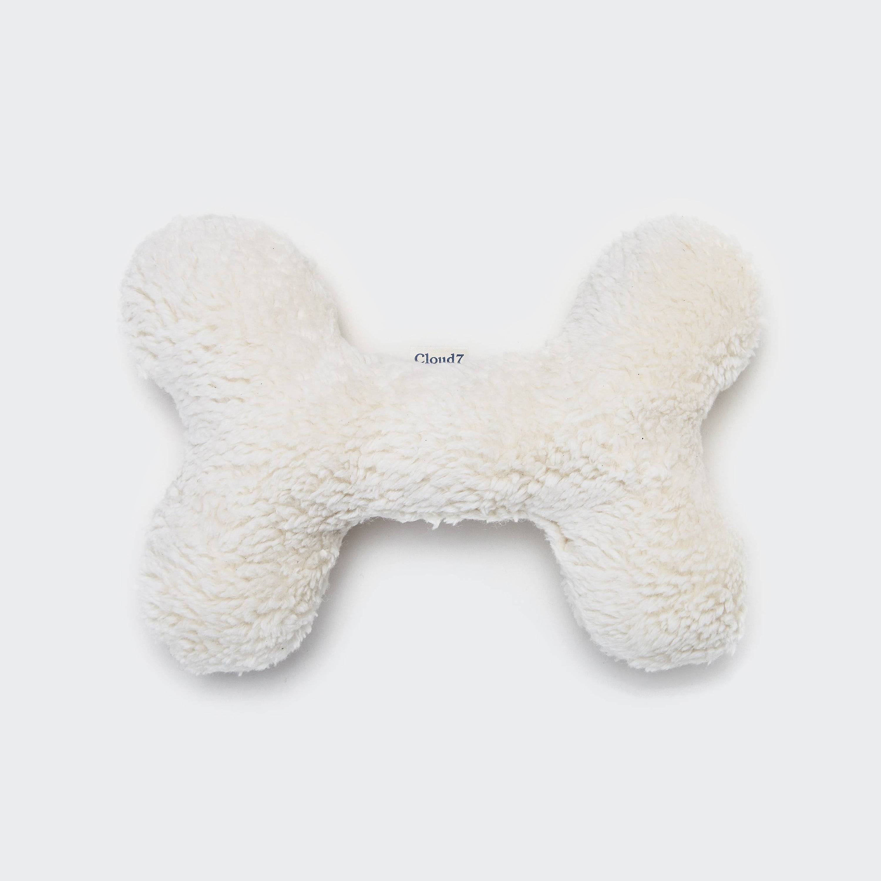 Love Bone Hundaleikfang - Hvítt plush - Móri