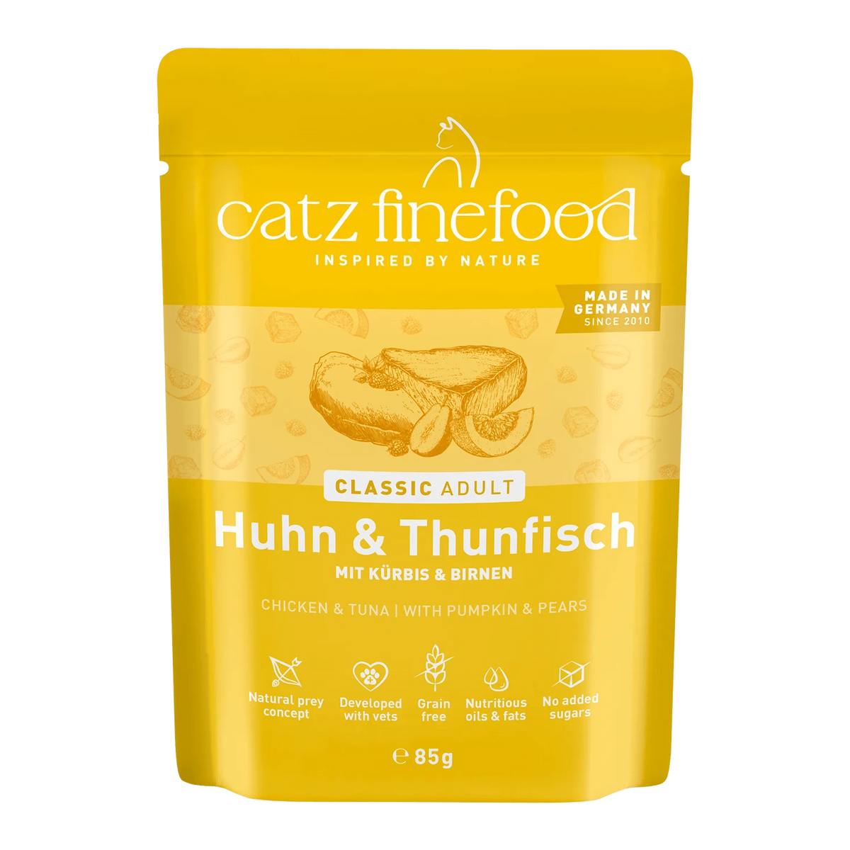 Classic N° 25 blautmatur fyrir ketti | Kjúklingur og túnfiskur 85g