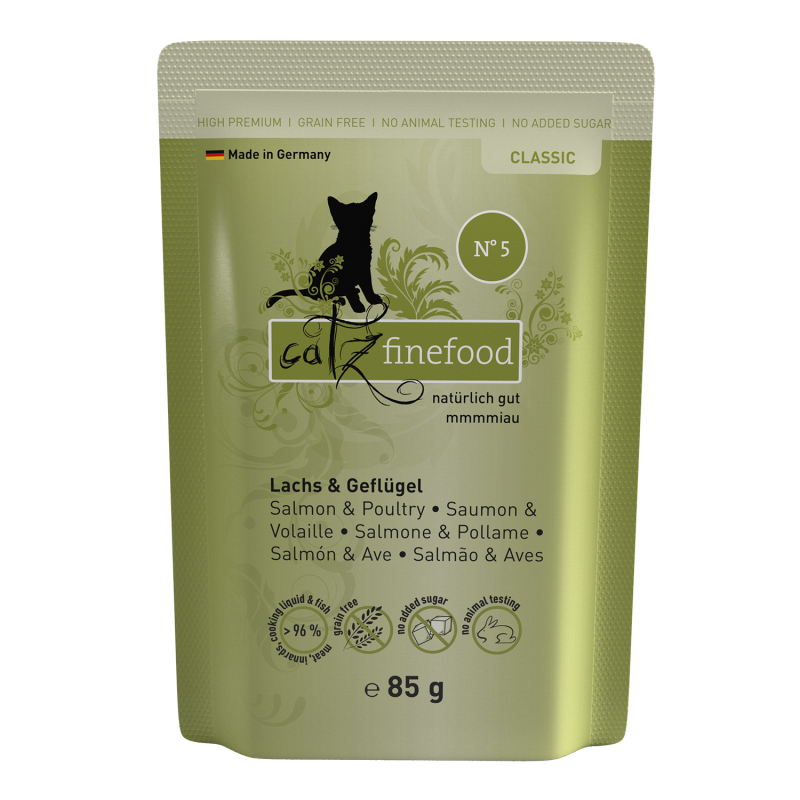 Classic N° 5 blautmatur fyrir ketti | Lax og kjúklingur 85g
