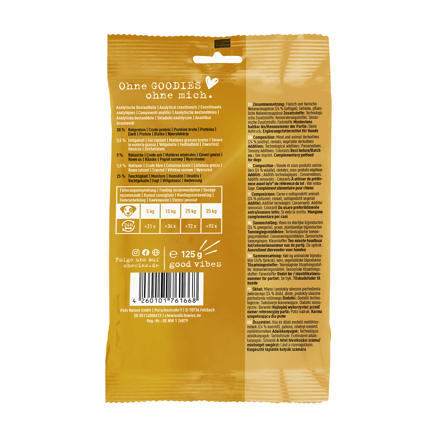 Goodies Mini með kjúkling 125g - Móri