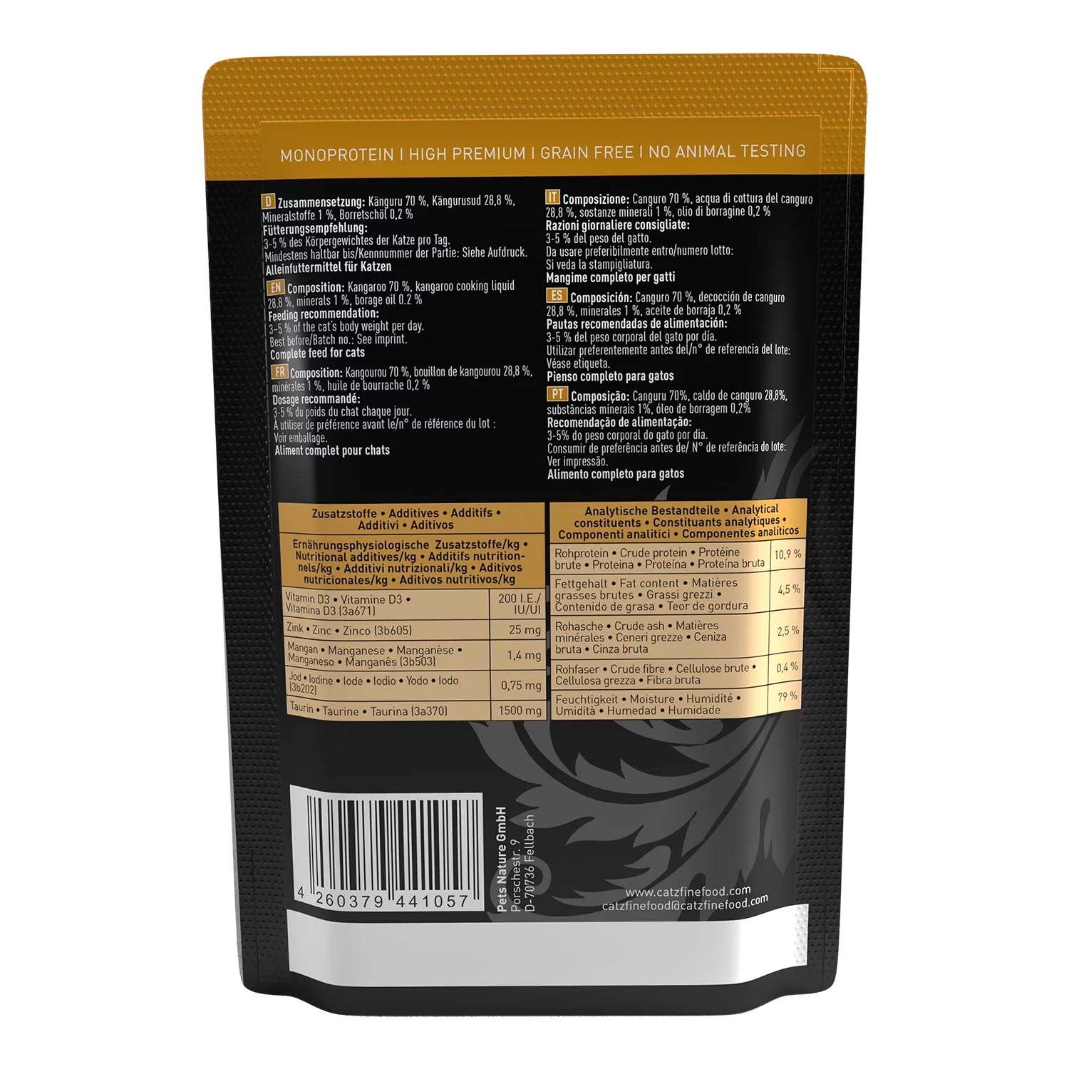 Purrrr N° 107 blautmatur fyrir ketti | Kengúra 80gr - Móri