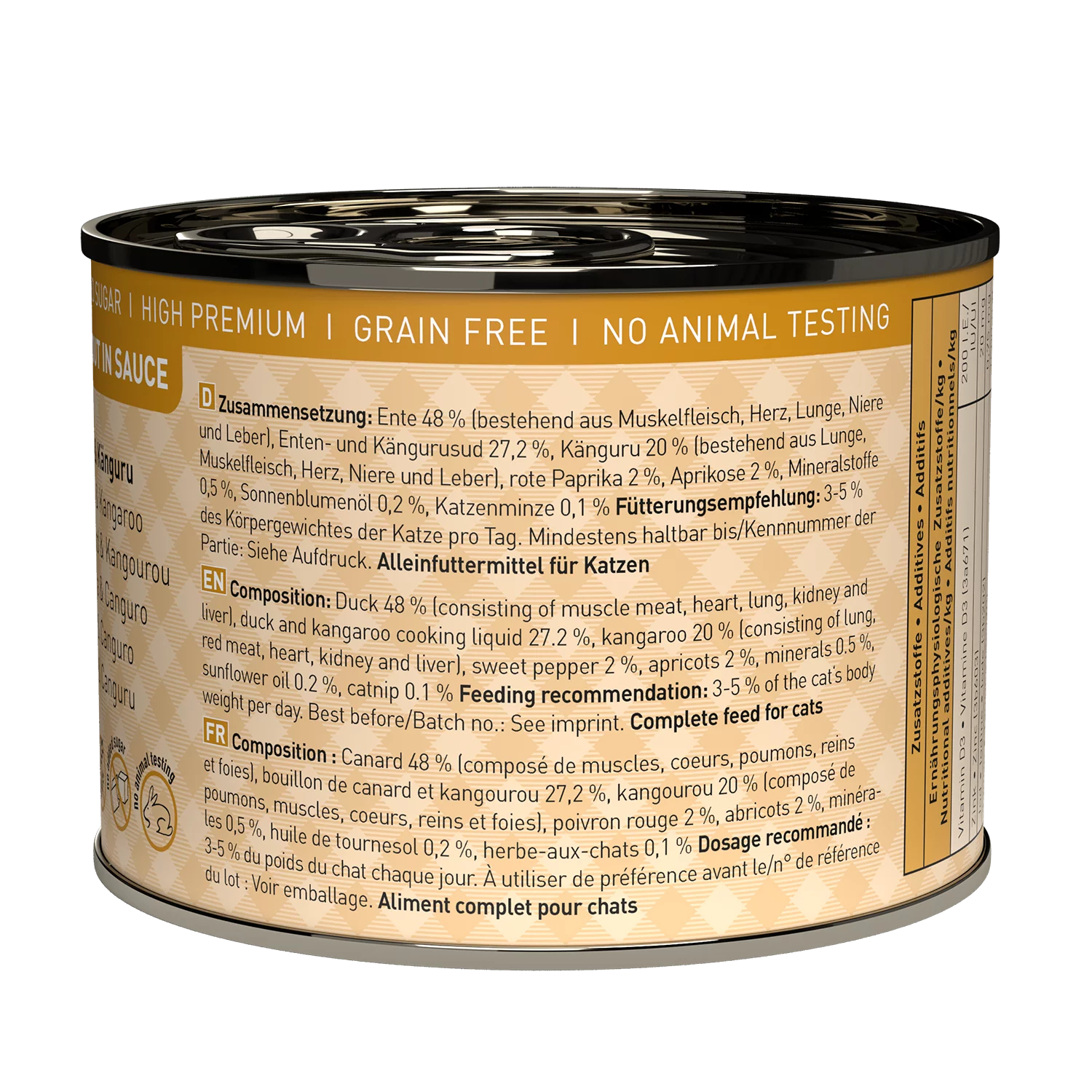 Ragú í sósu N° 607 blautmatur fyrir ketti | Önd og kengúra 190gr - Móri