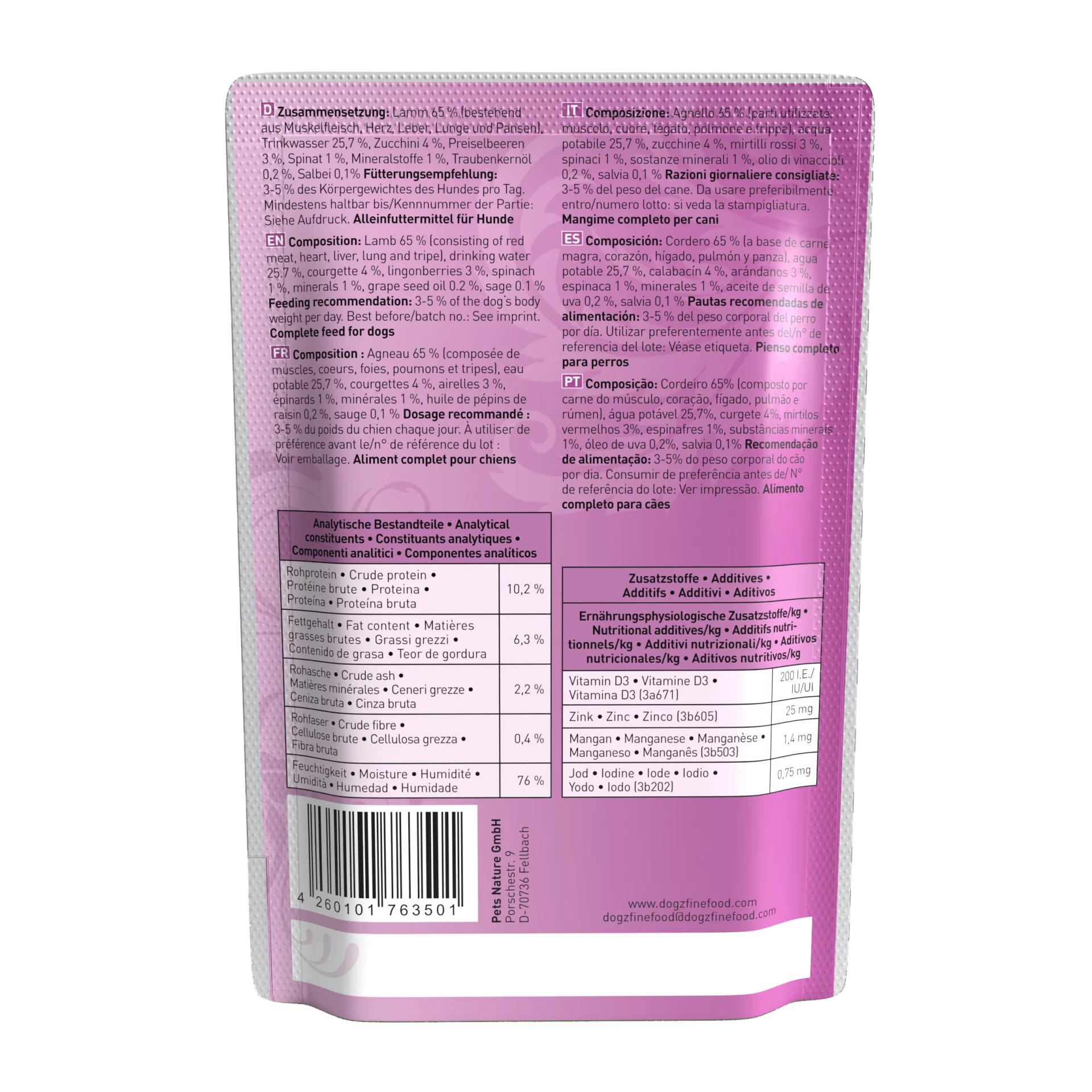 Classic N° 10 blautmatur fyrir hunda | Lamb 100g - Móri