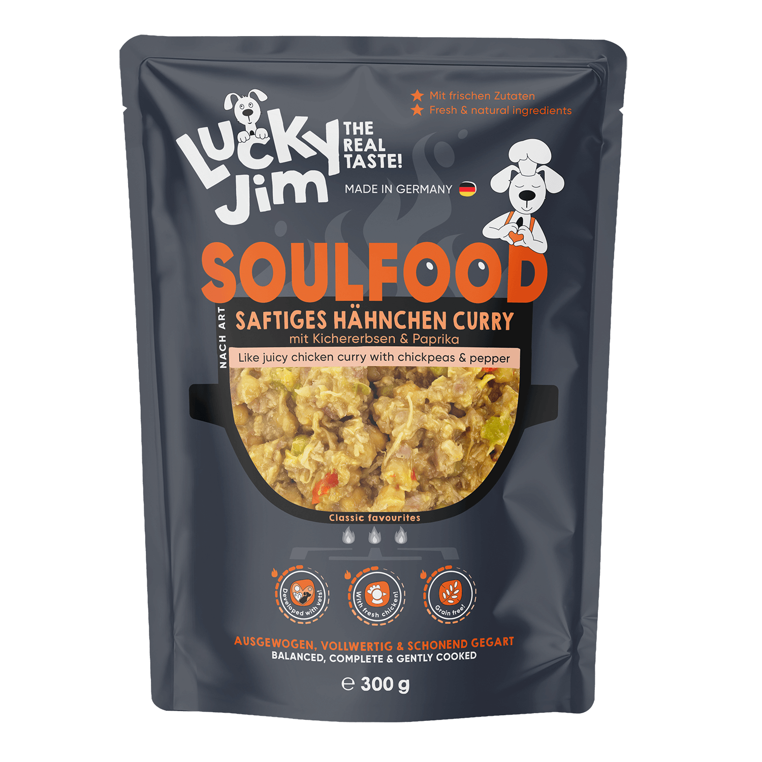 SOULFOOD blautmatur fyrir hunda | Kjúkilngakarrý 300g
