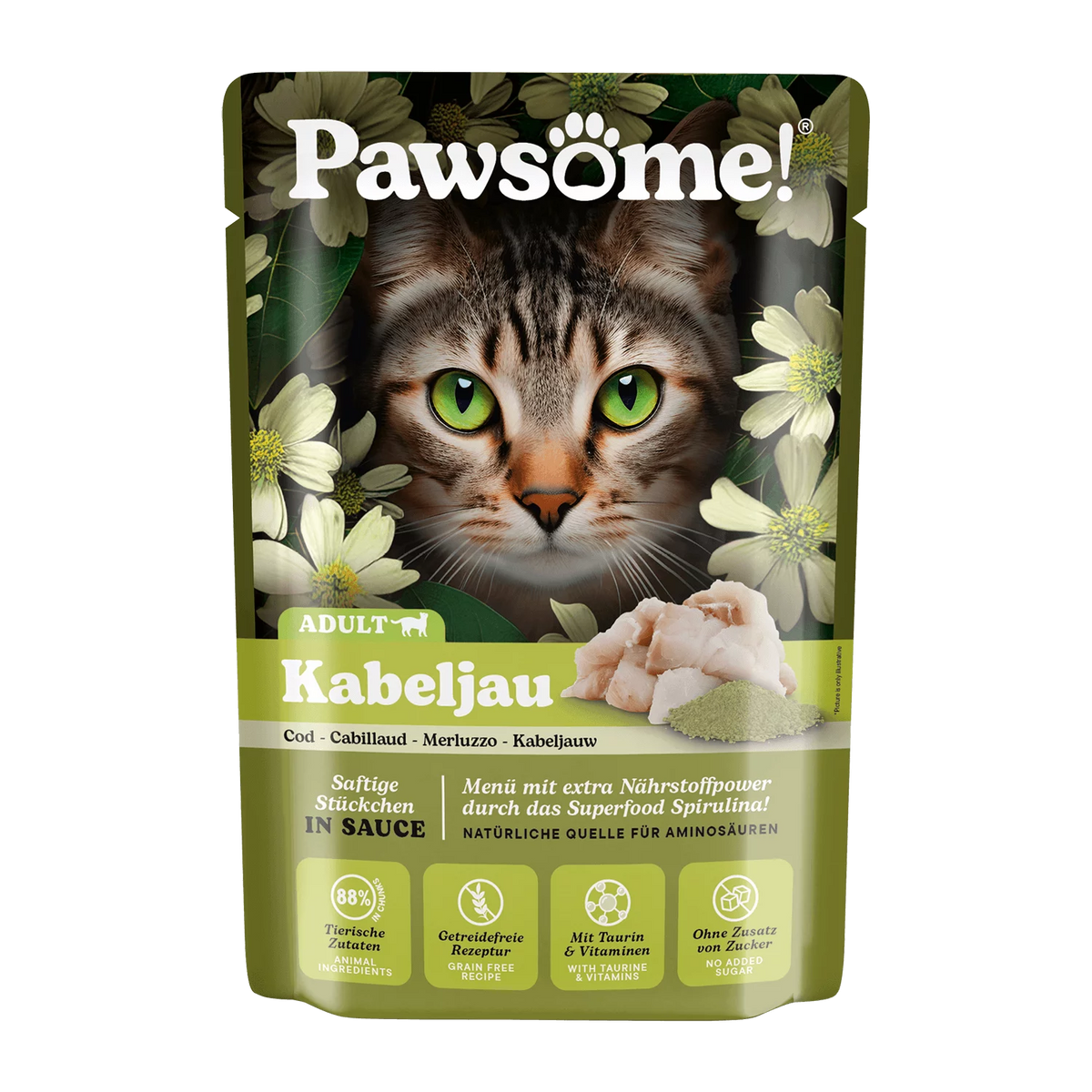 Pawsome blautmatur fyrir ketti | Þorskur 85g