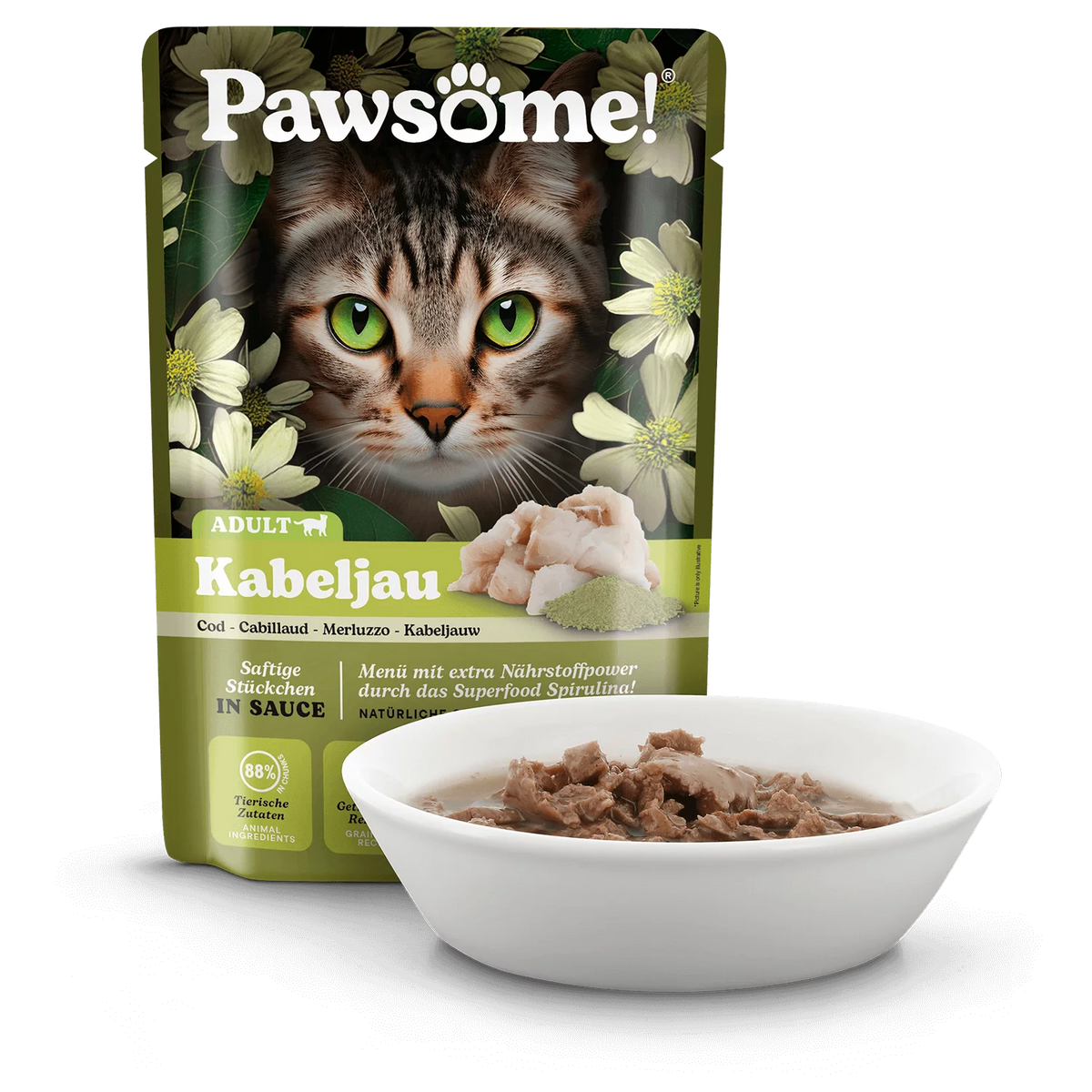 Pawsome blautmatur fyrir ketti | Þorskur 85g