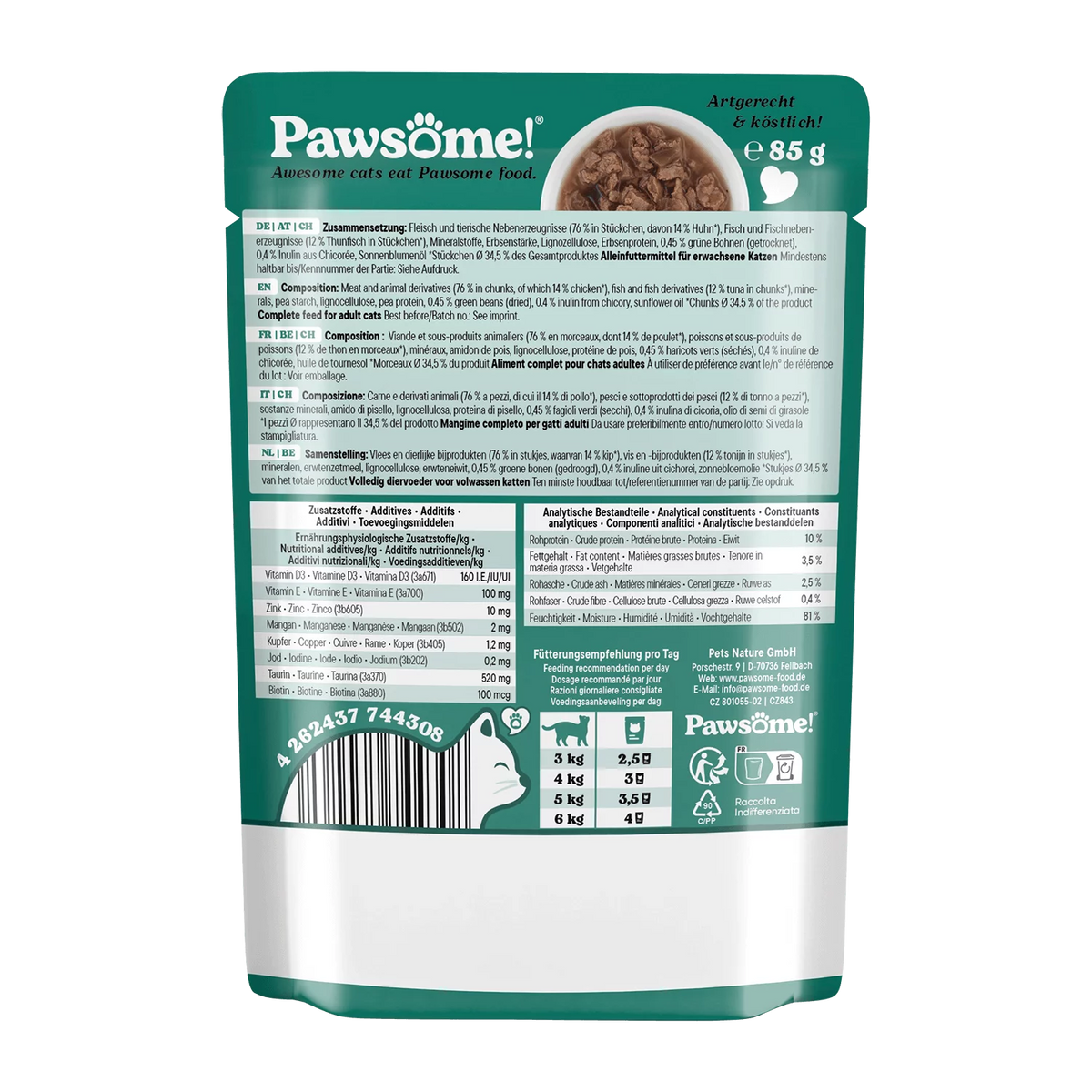 Pawsome blautmatur fyrir ketti | Túnfiskur 85g